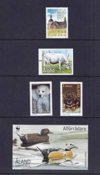 Ahvenanmaa Åland 2001 virallinen vuosilajitelma. Postimerkit ** postituore ( LAPE 25€).