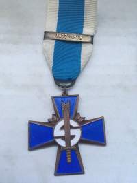 Suojeluskunnan Sininen risti + solki 1917-1918