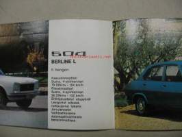 Peugeot 104, 204, 304, 504, 604 1976 -myyntiesite