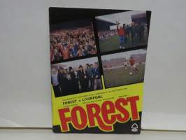 Forest v Liverpool Official Match-day Programme September 1978