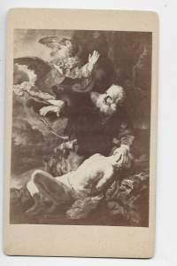 Abraham opfert den Ismael Rembrant )-   visiittikuva taidekuva valokuva