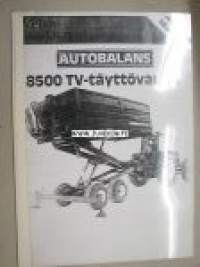 Velsa-Junkkari Autobalans 8500 TV-täyttövaunu -käyttöohjekirja ja varaosaluettelo