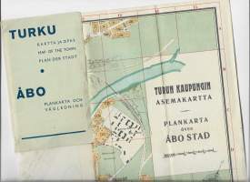 Turku  kartta ja opas / Turun kaupungin asemakartta 1936  - kartta