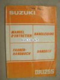 Suzuki DR125S handbok -käyttöohjekirja ruotsiksi