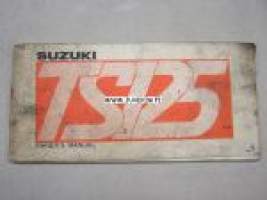 Suzuki TS125 owner´s manual -käyttöohjekirja englanniksi