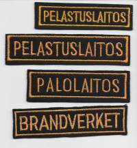 Pelastuslaitos - Palolaitos - Brandverket  -   hihamerkki 4 eril