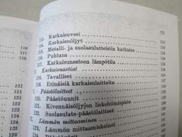 Karkaisijan (kirja) käsikirja - Ammattienedistämislaitoksen ammattikirjoja nr 1 -metallinkarkaisun perusteos, teräksen hehku- ja päästövärit värikartat -näköispainos