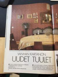 Avotakka 1985 nr 10,  Talo Lievestuoreella - Marja-Leena ja Pekka Mäkinen, Kaunein piha, Vanhan kartanon uudet tuulet - Tertin kartano, - katso sisällysluettelo.