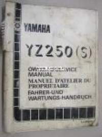 Yamaha YZ250 (S) owner´s service manual -omistajan huolto-ohjekirja