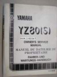 Yamaha YZ80 (S) owner´s service manual -omistajan huolto-ohjekirja