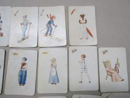 Saksalaishahmoja - saksalainen pelikorttisarja, tunnistamaton -pelikortit, mahdollisesti yksi kortti puuttuu?