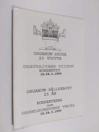 Organum seura 25 vuotta : Urkutaiteen viikon konsertit 19.-24.3.1990