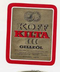 Koff  kilts  III olut - olutetiketti