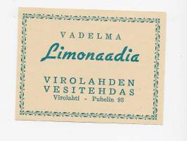 Vadelma  Limonaadia   -   juomaetiketti