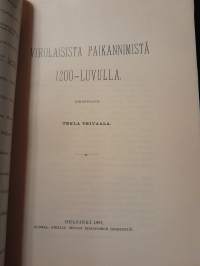Vähäisiä kirjelmiä XL - Virolaisista paikannimistä 1200-luvulla