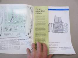 Hasselblad Produktkatalog 1991 -brochure in swedish / kameraluettelo