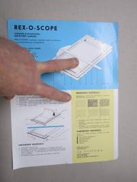 Rex-O-Scope valopöytä -myyntiesite