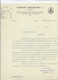 Kuopion Osuusliike Kuopio 1930 -   firmalomake
