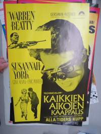 Kaikkien aikojen kaappaus / Alla tiders kupp -elokuvajuliste, Warren Beatty