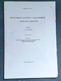 Petsamon alueen paikannimiä I. Lappalaisia paikannimiä + karttaliite (Fennia 49, nr 2)