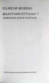 Maastamuuttajat 1-7, Suuri suomalainen kirjakerho