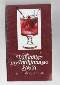 Vähittäismyyntihinnasto nr 71 1976
