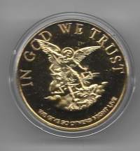 Lahabra  Police ,  USA challenge coin / haastekolikko  värimetalli pillerissä  40 mm