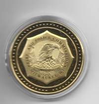 Milwakee Fire and  Police ,  USA challenge coin / haastekolikko  värimetalli kiiltolyönti pillerissä  40 mm