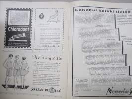 Kotiliesi 1928 nr 18, Kansikuva K. Kuutola - Vanha äiti, Suomalaisia maalaistaloja mm Untamala Laitila - Kanajärvi Kalvoila, Vastasyntyneiden kylvettäminen...