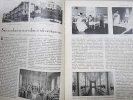 Kotiliesi 1928 nr 14, Kansikuva Jonas Heiska - Matkalla pappilaan, Sairaanhoitajatarvalmistuksestamme, Kasvavan nuorison pituus ja paino, Emäntänä itsenäinen?...