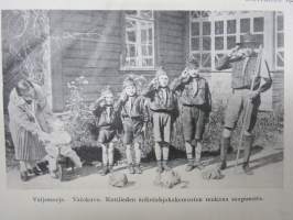 Kotiliesi 1928 nr 14, Kansikuva Jonas Heiska - Matkalla pappilaan, Sairaanhoitajatarvalmistuksestamme, Kasvavan nuorison pituus ja paino, Emäntänä itsenäinen?...