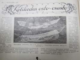 Kotiliesi 1928 nr 11, Kansikuva Martta Wendelin - Valkovuokkoja, Lucina Hagman 75 v., Kotitaolusopetusta, Kotijuusto, Rosa Sovelius, Vaatteiden peseminen maalla...