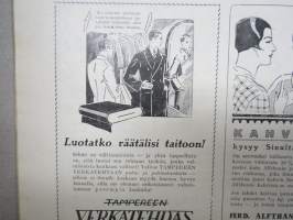 Kotiliesi 1928 nr 11, Kansikuva Martta Wendelin - Valkovuokkoja, Lucina Hagman 75 v., Kotitaolusopetusta, Kotijuusto, Rosa Sovelius, Vaatteiden peseminen maalla...