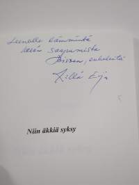 Niin äkkiä syksy (signeerattu, tekijän omiste)