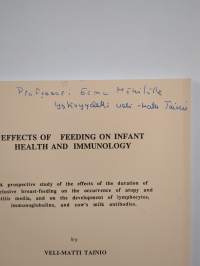 Effects of feeding on infant health and immunology : A prospective study of the effects of the duration of exclusive breast-feeding on the occurence of atopy and ...
