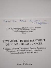 Levamisole in the Treatment of Human Breast Cancer (signeerattu, tekijän omiste)