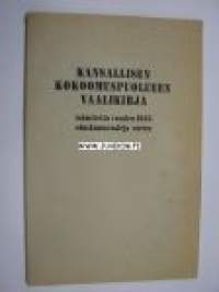 Kansallisen Kokoomuspuolueen vaalikirja 1933