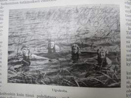 Kotiliesi 1928 nr 13, Kansikuva Alb. Gebhard - Uimaan lähdössä, Uinti ja terveys, Englantilainen ihannekoti, Alumiiastiat ja vitamiinit, Nukellakin on historia...
