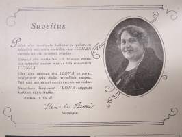 Kotiliesi 1928 nr 13, Kansikuva Alb. Gebhard - Uimaan lähdössä, Uinti ja terveys, Englantilainen ihannekoti, Alumiiastiat ja vitamiinit, Nukellakin on historia...