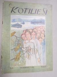 Kotiliesi 1928 nr 9, Kansikuva Hugo Simberg - Kansantaru, Naiskasvatuksesta maalaisoloissa, Rintalapsen vieroittamisesta, 24-tuntinen kello, Dahlioiden kasvatus...