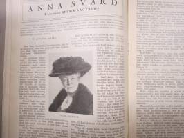 Kotiliesi 1928 nr 4, Kansikuva Alfred Broge - Nukke ja tyttö, Kotitalous ja kansainvälinen toiminta, Huonompi kuin muut, Sophie Mannerheim muistokirjoitus, Pellavat