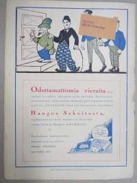 Kotiliesi 1928 nr 15, Kansikuva Hanna Rönnberg - Saariston tyttö, Lasten kasvattamisesta, Kotihyönteisemme, Kaupunkilaisen kokemuksia vaatteidenpesusta, Kesäkäsityö