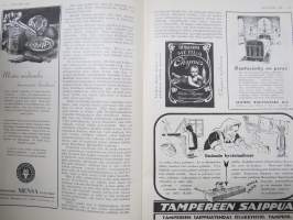 Kotiliesi 1928 nr 20, Kansikuva Juho Rissanen - Kahvia tarjoava nainen, Kirkkotaidenäyttely, Suomen juurikorit, Hapankaali, Riepumattoja, ym.