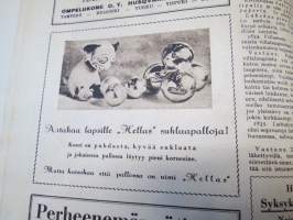 Kotiliesi 1929 nr 18, Kansikuva Vilho Sjöström - Aidalla, Pikkulapsi ja pahat voimat, Anna Sahlstén 70 v., Berliinin Kaasu- ja vesinäyttely, Vauvanvaatteet, Kaali ym