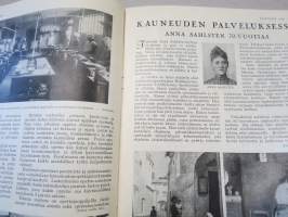 Kotiliesi 1929 nr 18, Kansikuva Vilho Sjöström - Aidalla, Pikkulapsi ja pahat voimat, Anna Sahlstén 70 v., Berliinin Kaasu- ja vesinäyttely, Vauvanvaatteet, Kaali ym