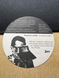 Veli minne matka? Messukeskukseen -lasinalunen / coaster