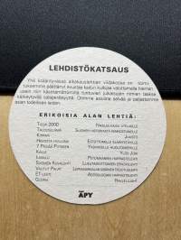 Lehdistökatsaus -lasinalunen / coaster