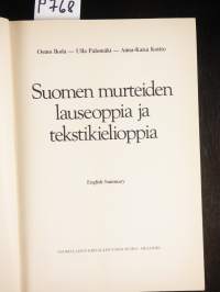 Suomen murteiden lauseoppia ja tekstikielioppia