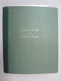 Elettyä ja koettua vv. 1949-51 -turkulaisen virkanaisen elämää leikekirjan muodossa, erilaisten tapahtumien ohjelmia, pääsylippuja, matkalippuja, ilmoituksia...