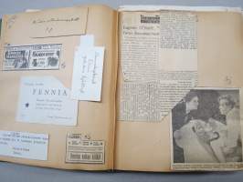 Elettyä ja koettua vv. 1949-51 -turkulaisen virkanaisen elämää leikekirjan muodossa, erilaisten tapahtumien ohjelmia, pääsylippuja, matkalippuja, ilmoituksia...